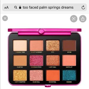 Too faced Palm Springs dreams palette